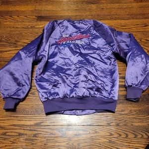 Vintage Chevy Chevrolet Bomber Jacket M purple Heartbeat of America